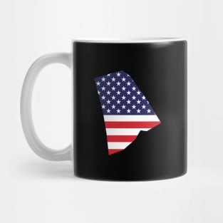 Rhode Island State Shape Flag Background Mug